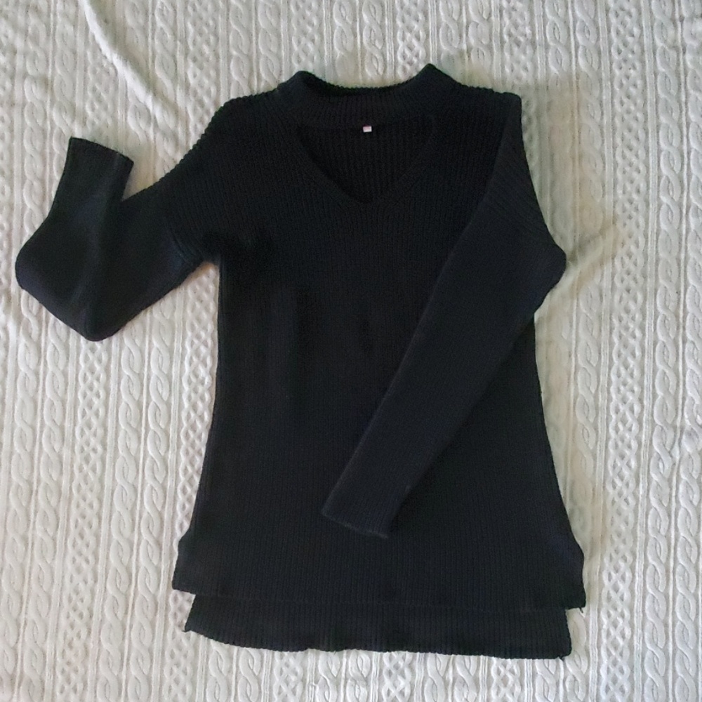 Black tunic sweater